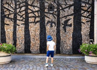 Mezzano di Primiero, il borgo trentino delle cataste artistiche di legna trentino per bambini