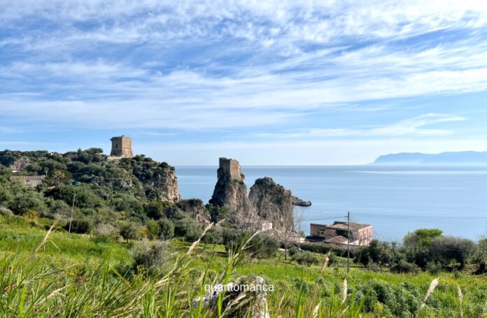 sicilia occidentale vista della costa mare in sicilia occidentale