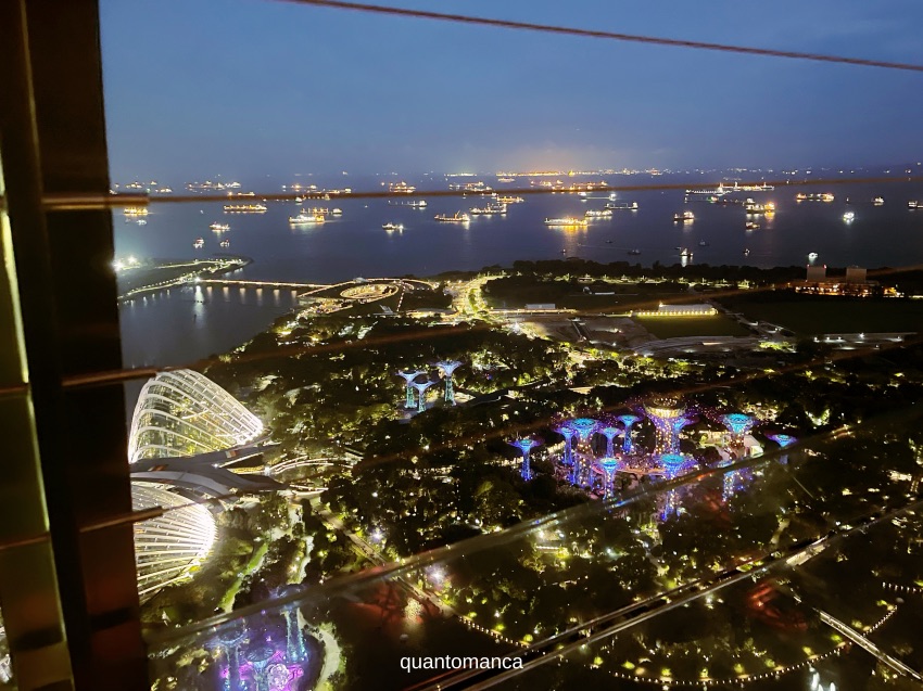 vista dalla terrazza panoramica del Marina Bay sands